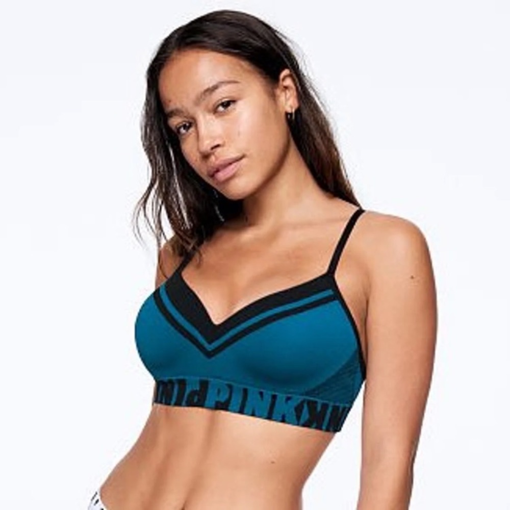 VS PINK teal sports bra